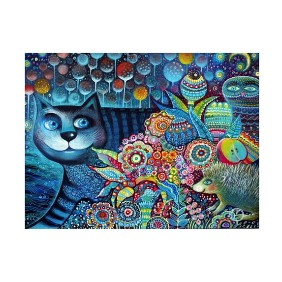 Trademark Fine Art 'Indigo Cat' Canvas Art by Oxana Ziaka