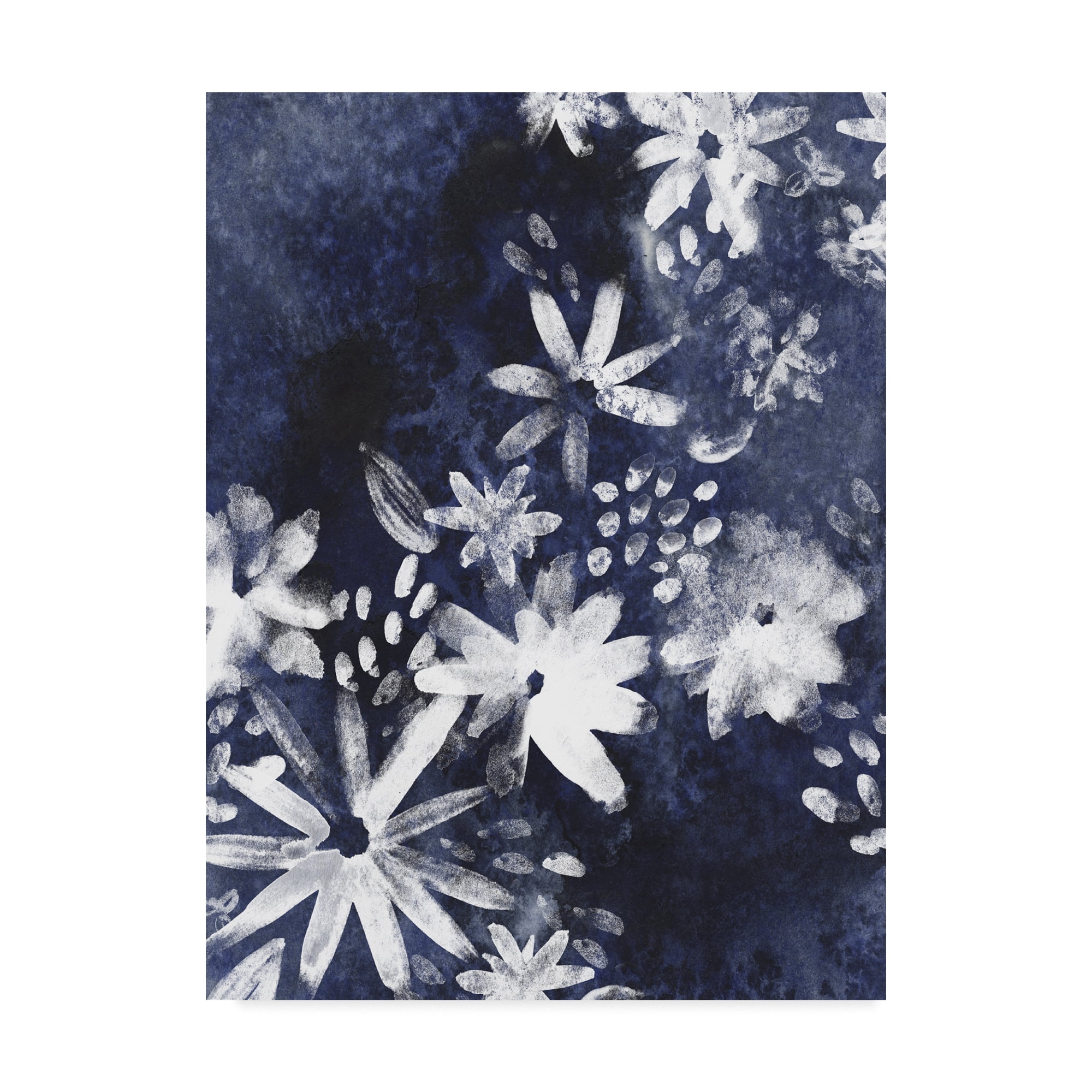 Trademark Fine Art 'Indigo Floral Gesture I' Canvas Art by June Erica Vess