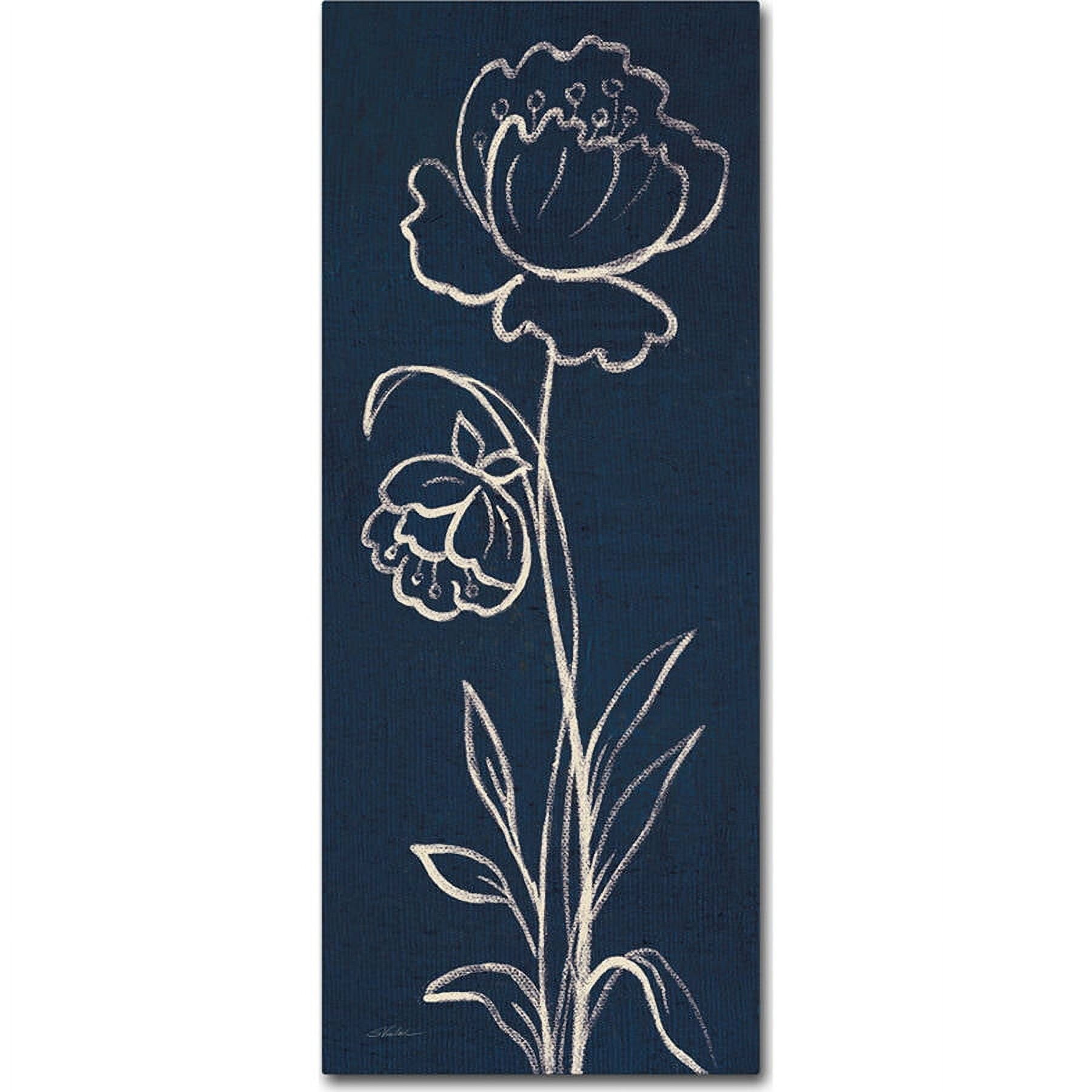 Trademark Fine Art "Indigo Floral II" Canvas Art by Silvia Vassileva