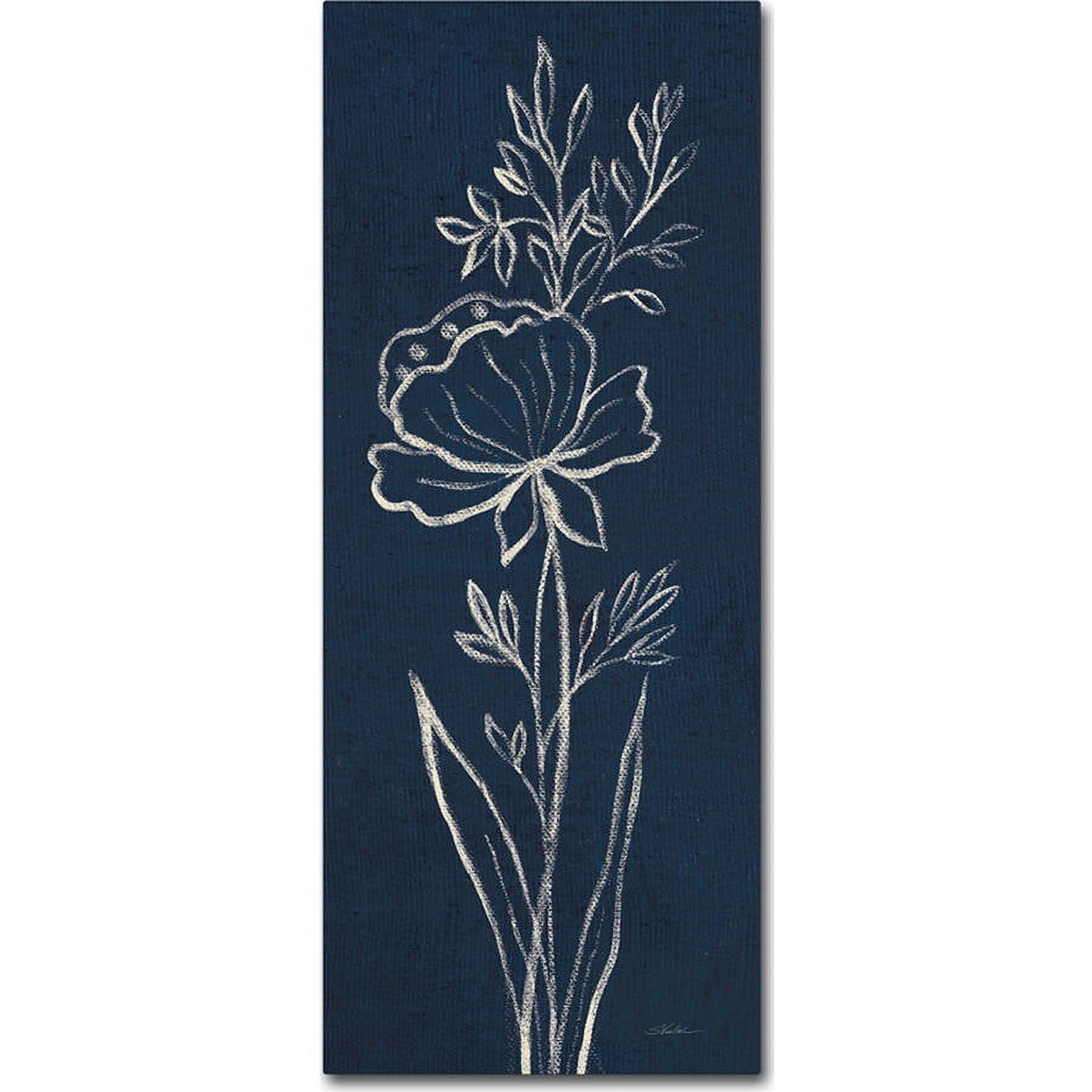 Trademark Fine Art "Indigo Floral III" Canvas Art by Silvia Vassileva