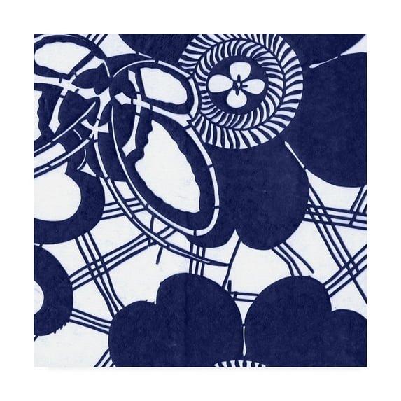 Trademark Fine Art 'Indigo Floral Katagami III' Canvas Art by Vision Studio