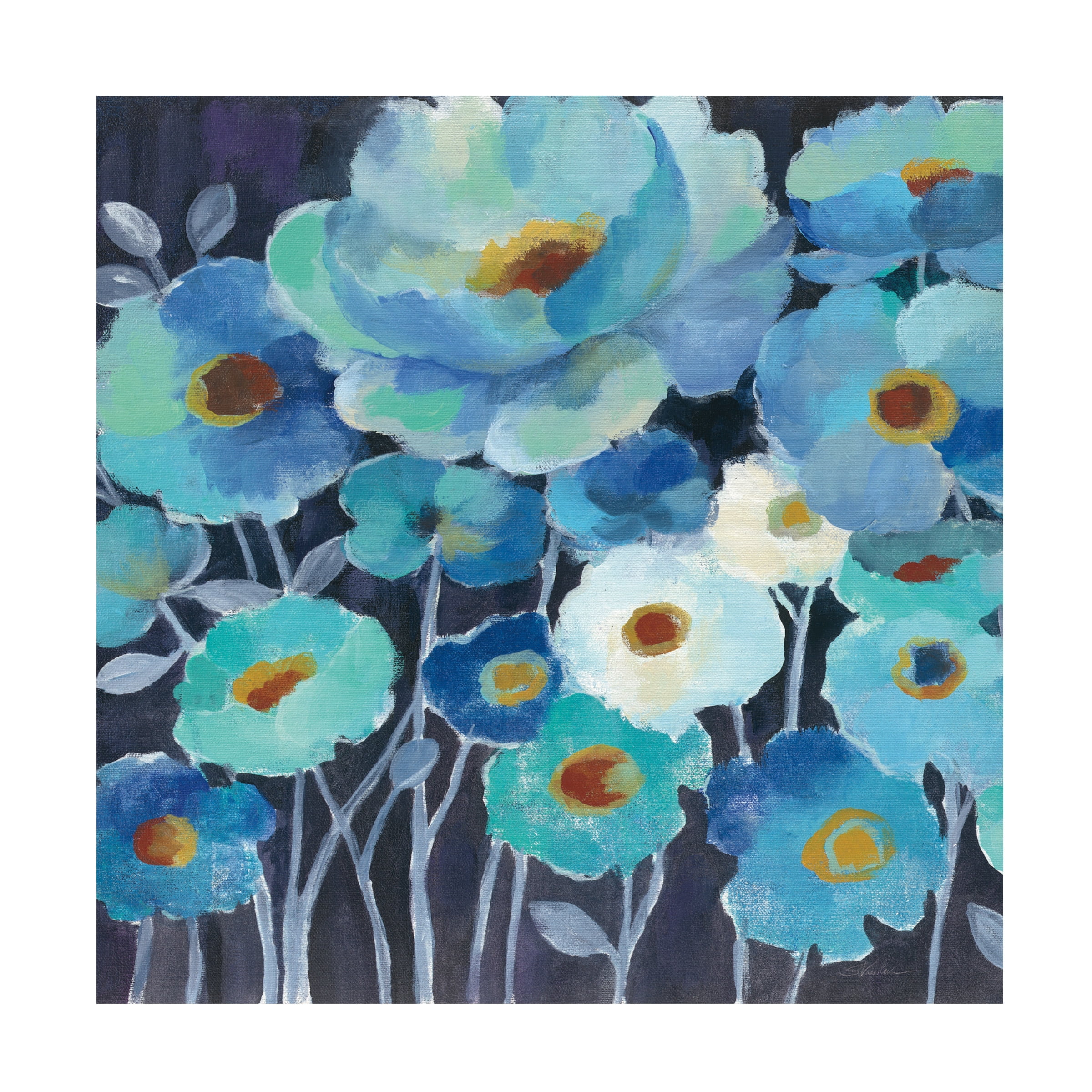 Trademark Fine Art 'Indigo Flowers II' Canvas Art by Silvia Vassileva