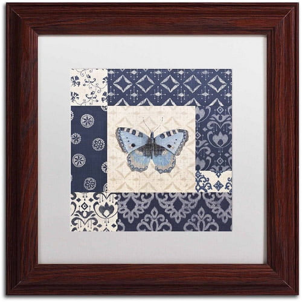 Trademark Fine Art "Indigo Nature II" Canvas Art by Daphne Brissonnet, White Matte, Wood Frame