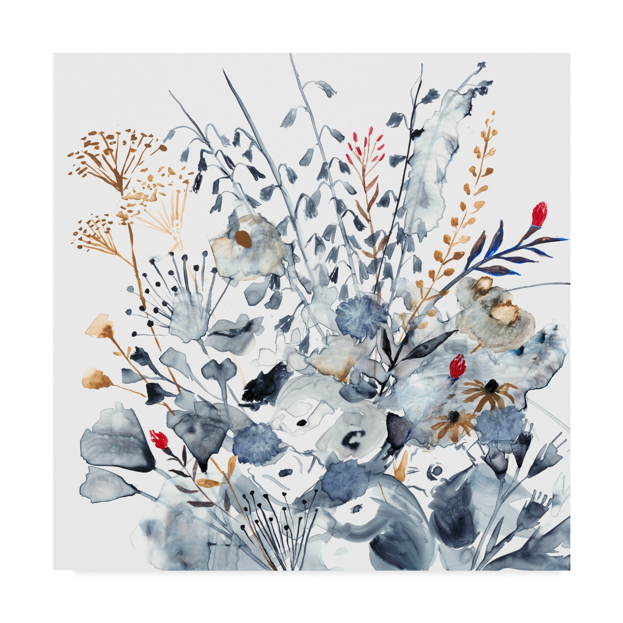 Trademark Fine Art 'Indigo & Ochre I' Canvas Art by Victoria Borges