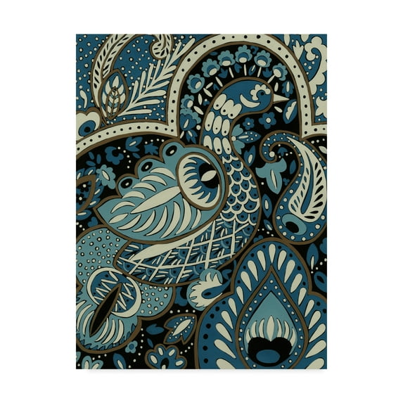 Trademark Fine Art 'Indigo Peacock I' Canvas Art by Chariklia Zarris