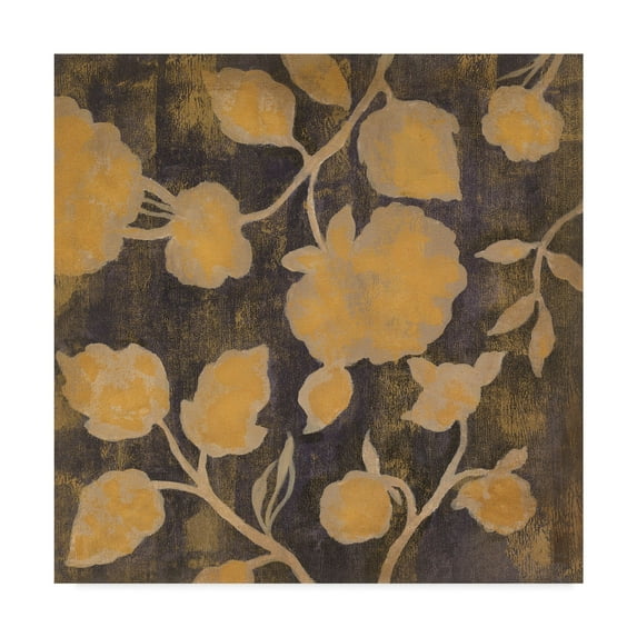 Trademark Fine Art 'Indigo and Gold Silhouettes I' Canvas Art by Silvia Vassileva