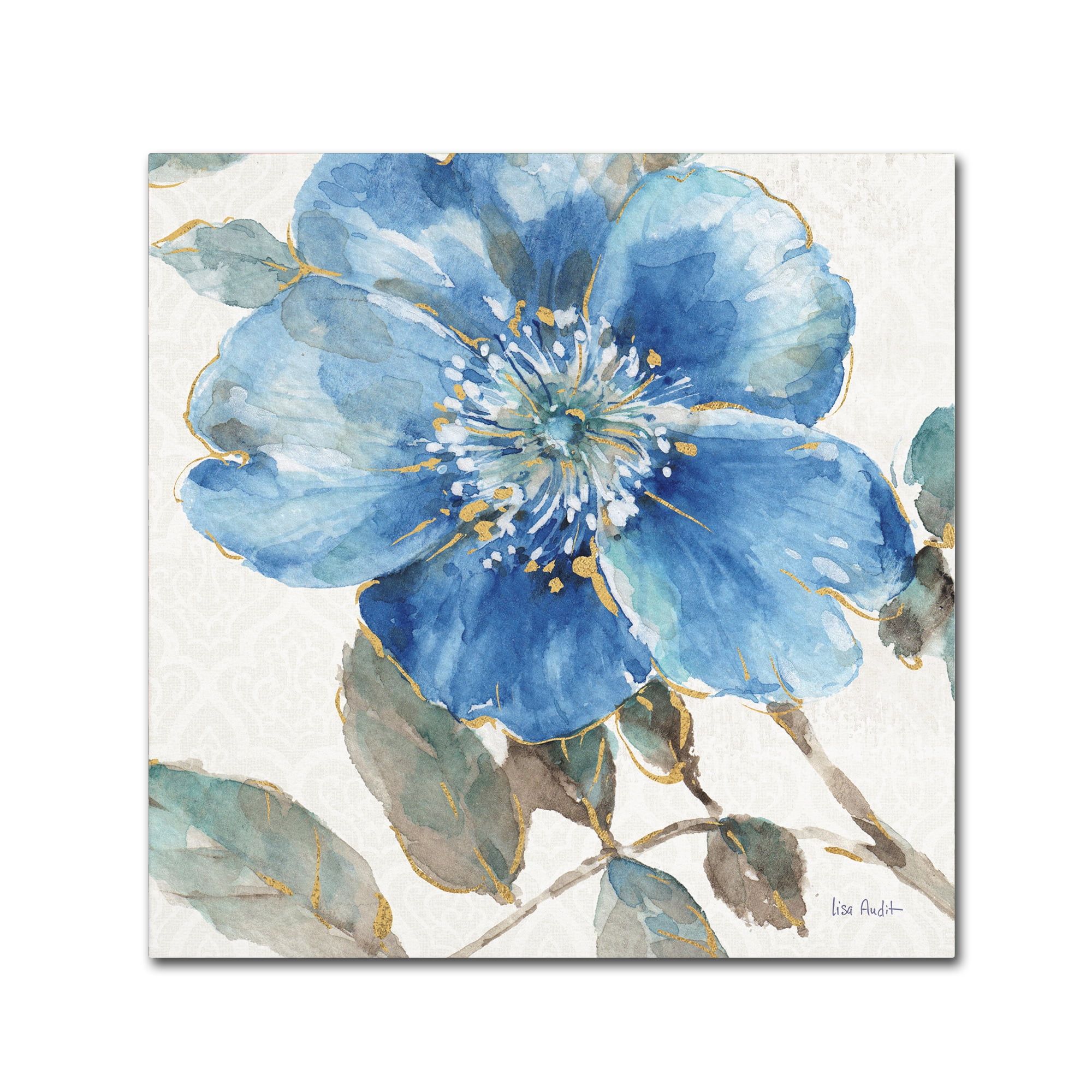 Trademark Fine Art "Indigold V" Canvas Art by Lisa Audit