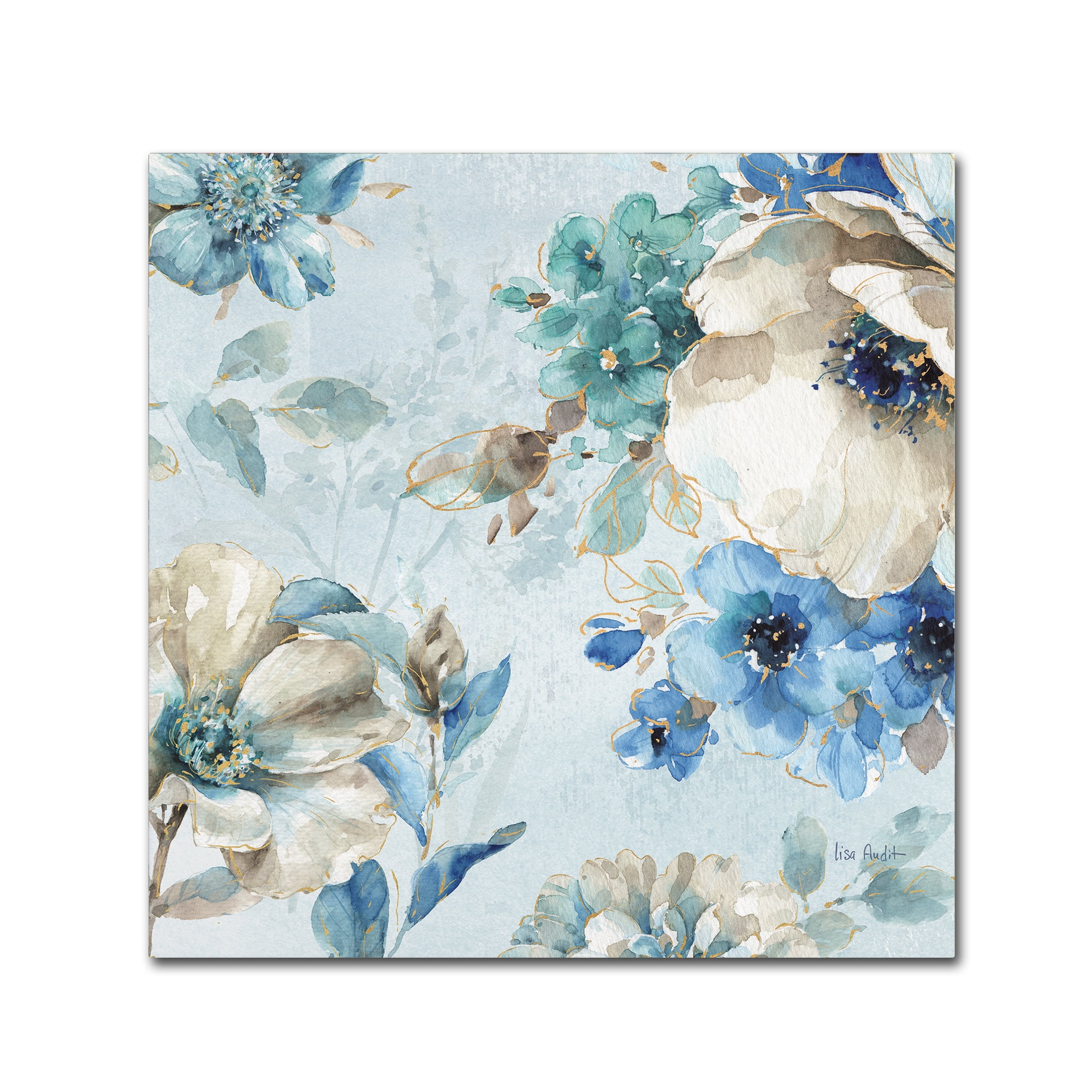 Trademark Fine Art "Indigold X" Canvas Art by Lisa Audit
