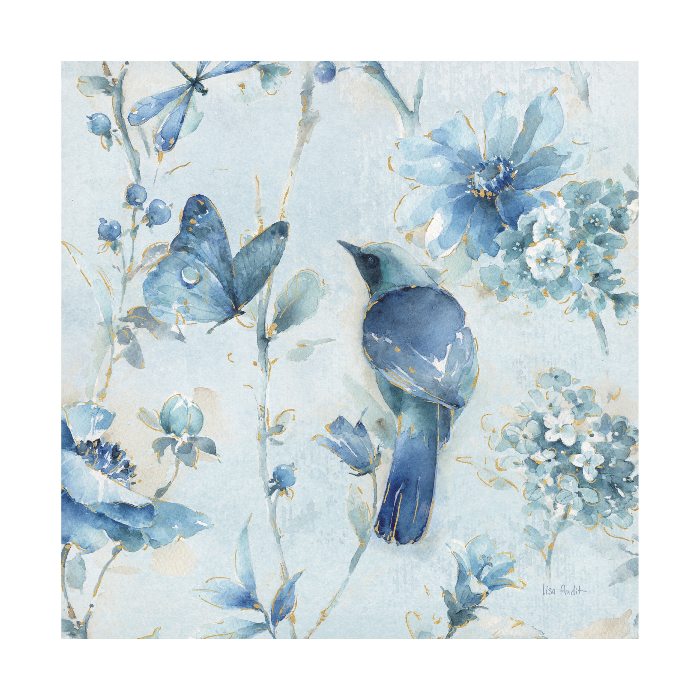 Trademark Fine Art 'Indigold XII Light Blue' Canvas Art by Lisa Audit