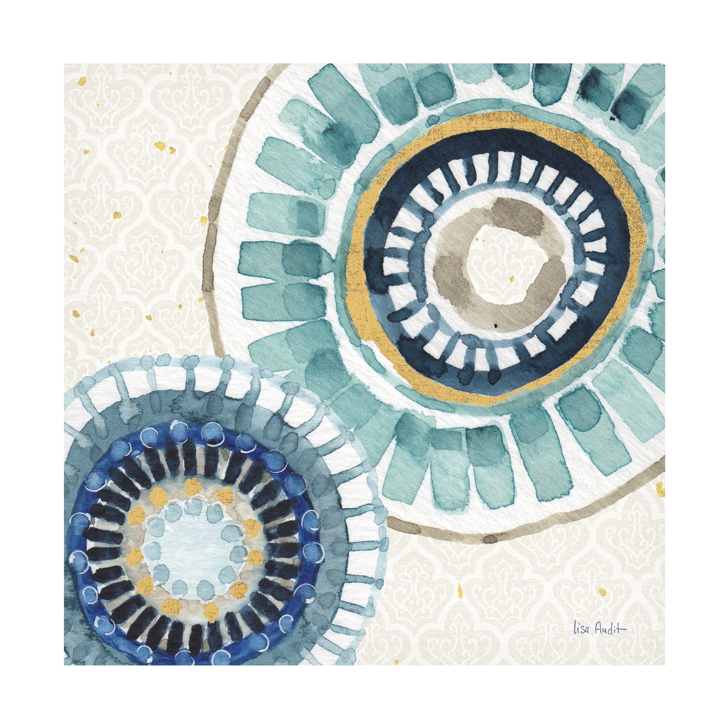 Trademark Fine Art "Indigold XV" Canvas Art by Lisa Audit
