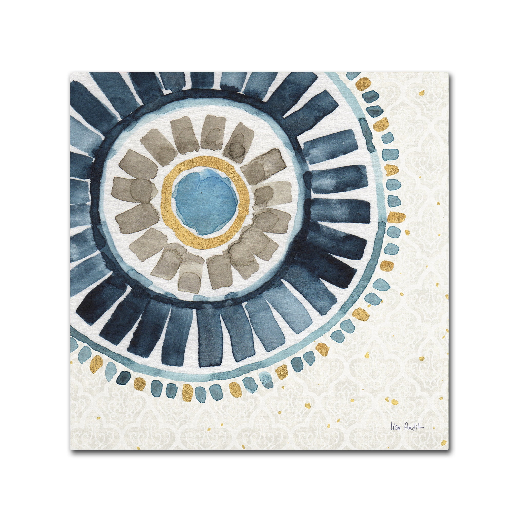 Trademark Fine Art "Indigold XVII" Canvas Art by Lisa Audit