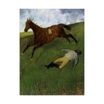 Trademark Fine Art 'Injured Jockey' Canvas Art by Edgar Degas