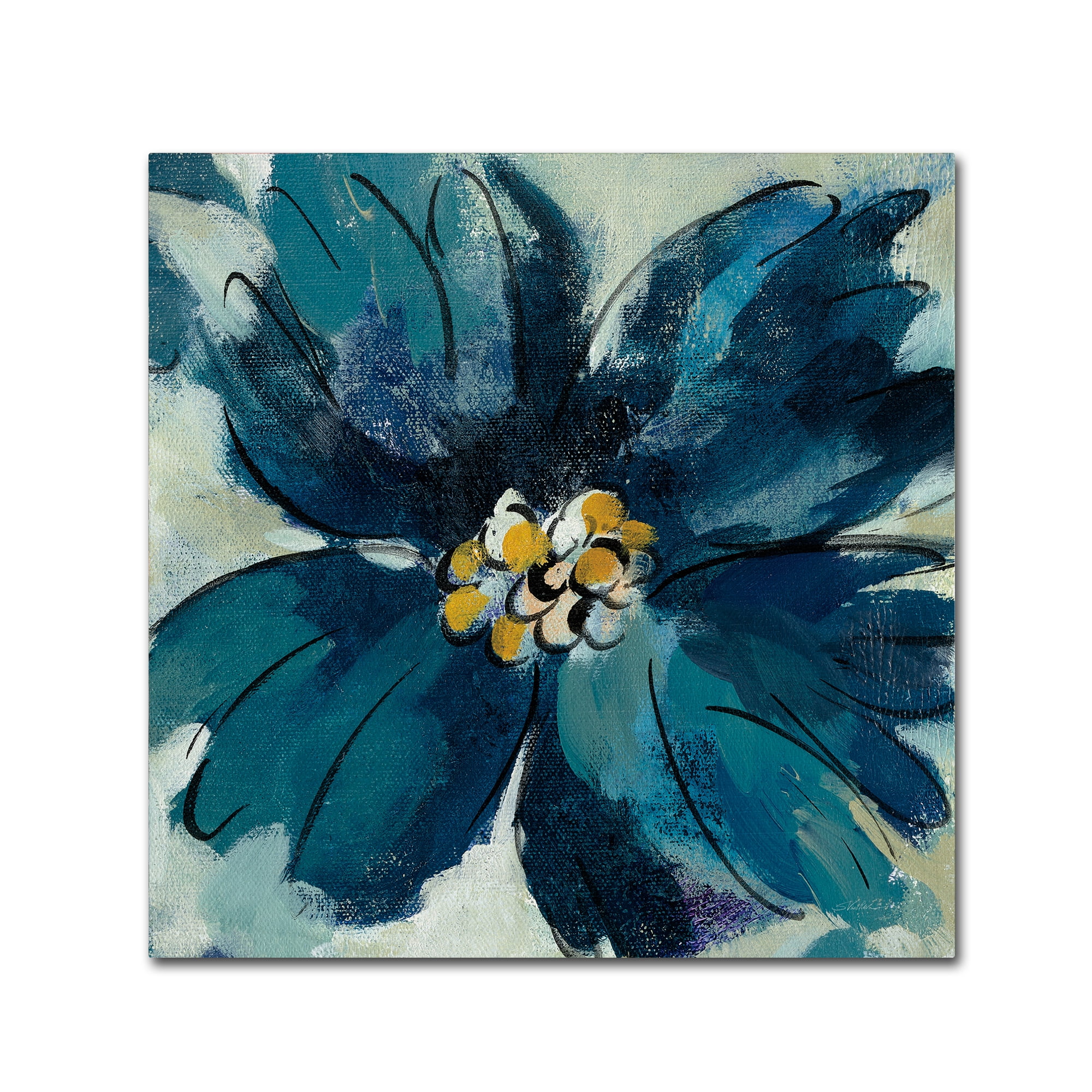 Trademark Fine Art 'Inky Floral II' Canvas Art by Silvia Vassileva