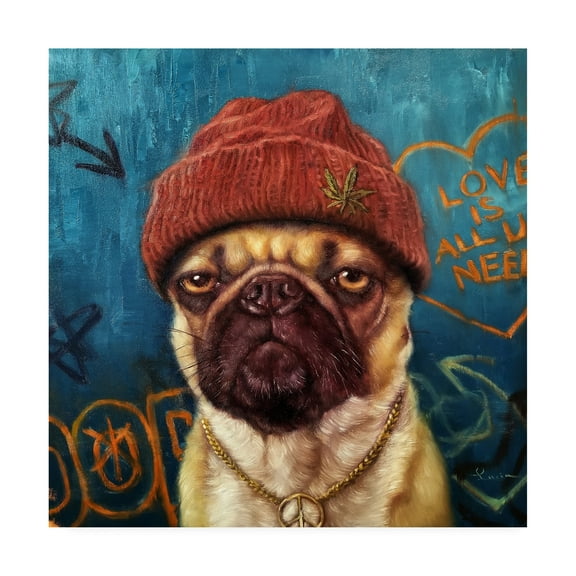 Trademark Fine Art 'Insomnia Pug' Canvas Art by Lucia Heffernan