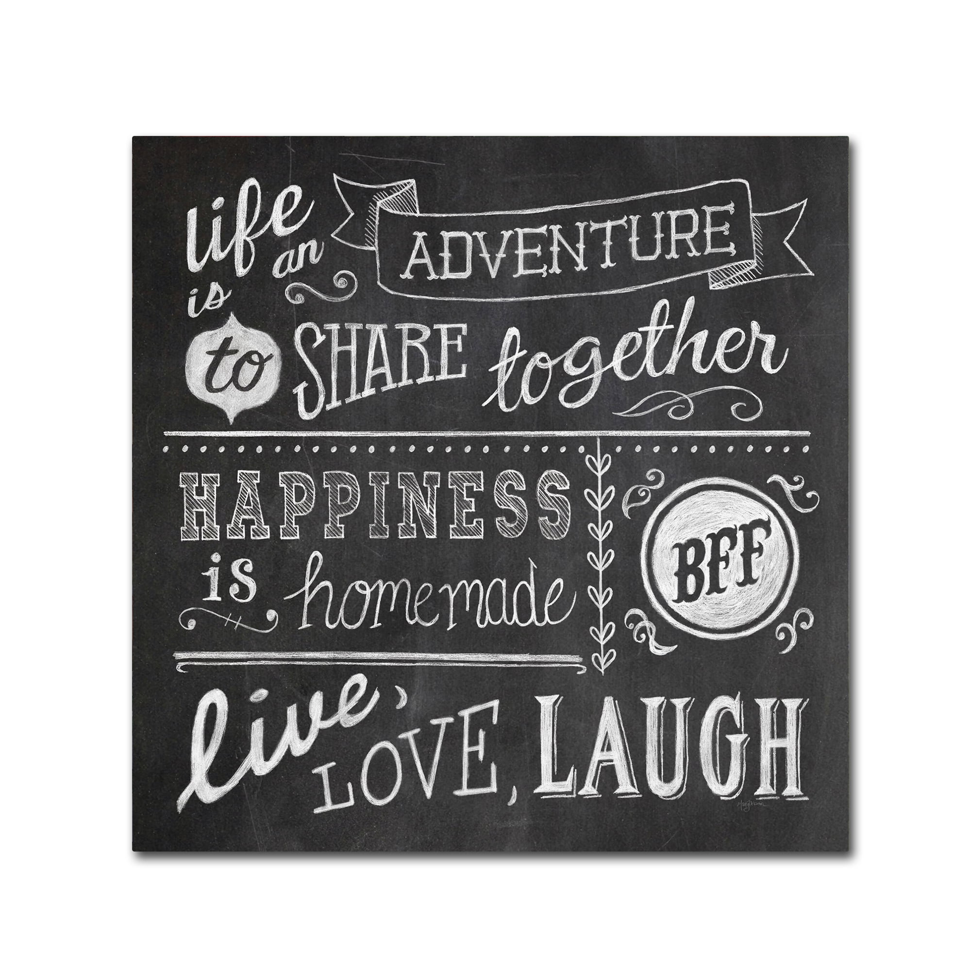 Trademark Fine Art 'Inspiration Chalkboard II' Canvas Art by Mary Urban