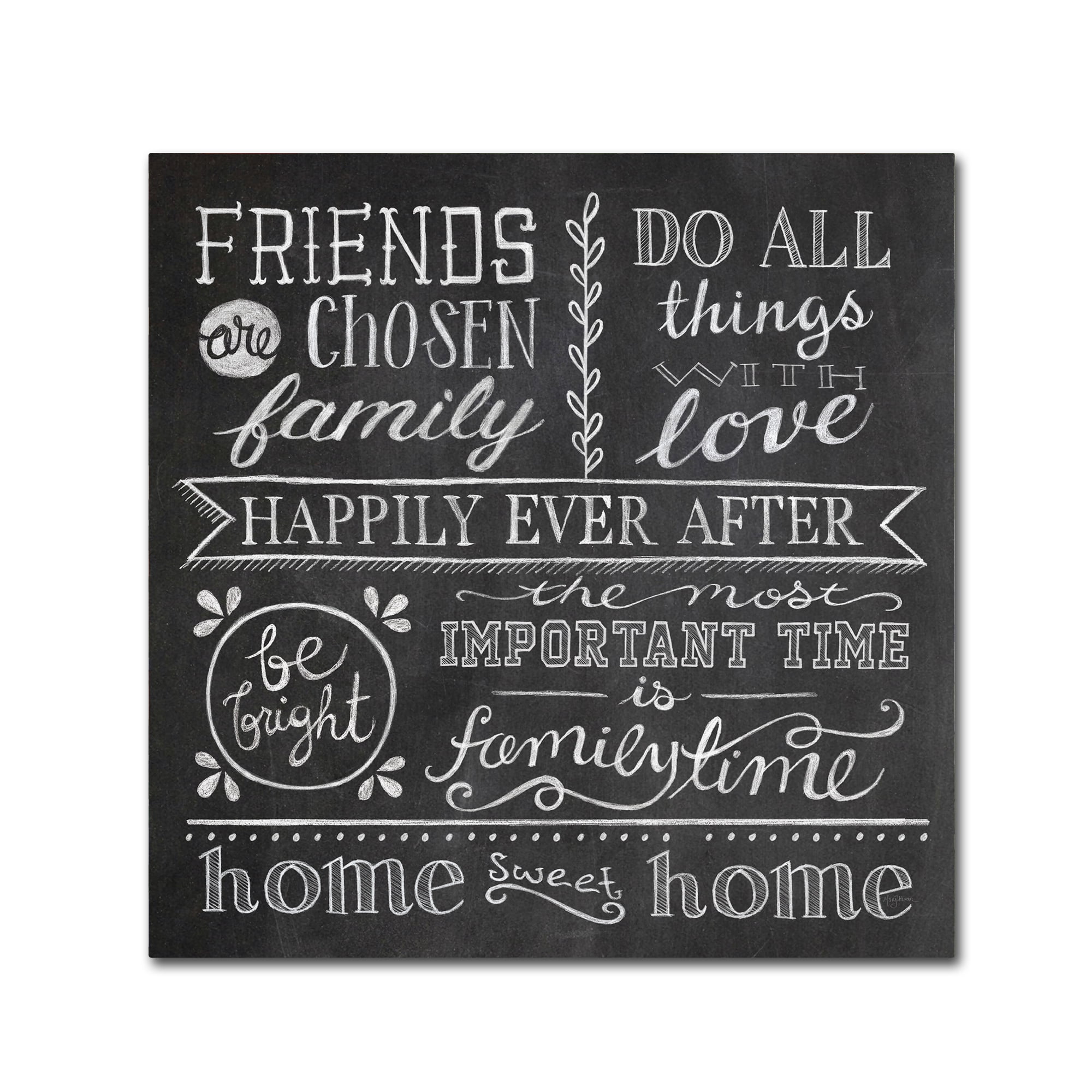 Trademark Fine Art 'Inspiration Chalkboard IV' Canvas Art by Mary Urban