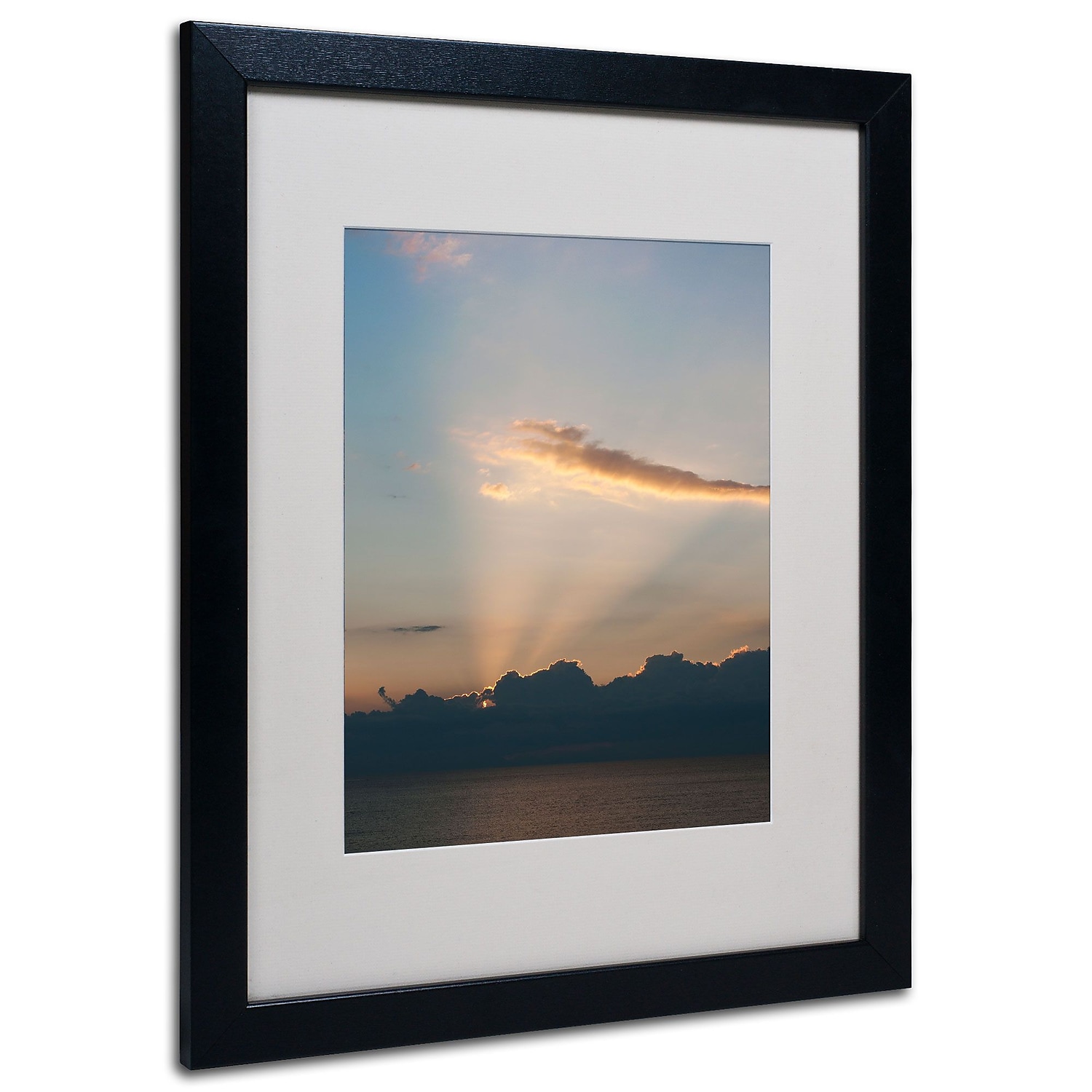 Trademark Fine Art "Inspiration Sunset" Canvas Art by Kurt Shaffer, Black Frame