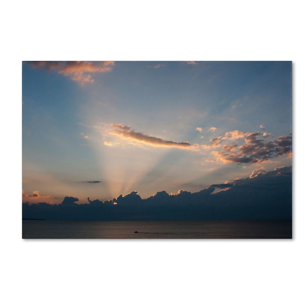 Sunset Over Water Motivational Canvas Art, 15x20