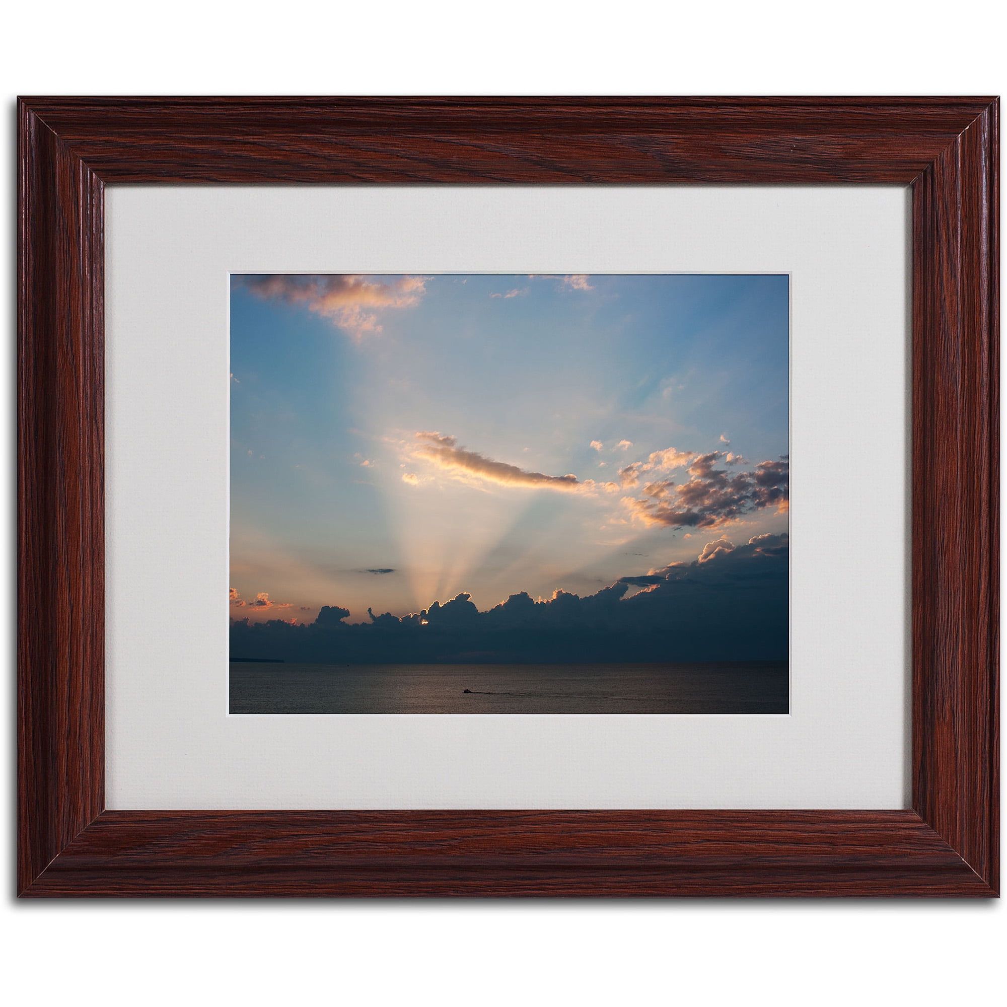Trademark Fine Art "Inspiration Sunset II" by Kurt Shaffer, Wood Frame