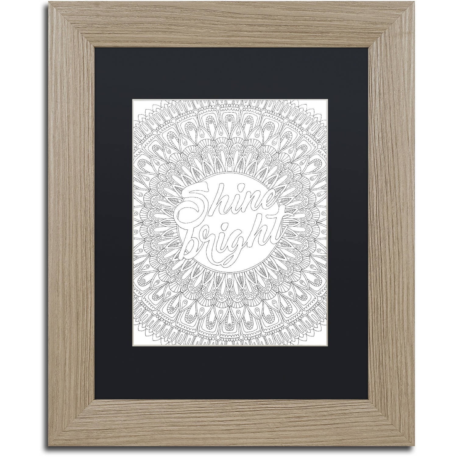Trademark Fine Art "Inspirational Quotes 10" Canvas Art by Hello Angel, Black Matte, Birch Frame