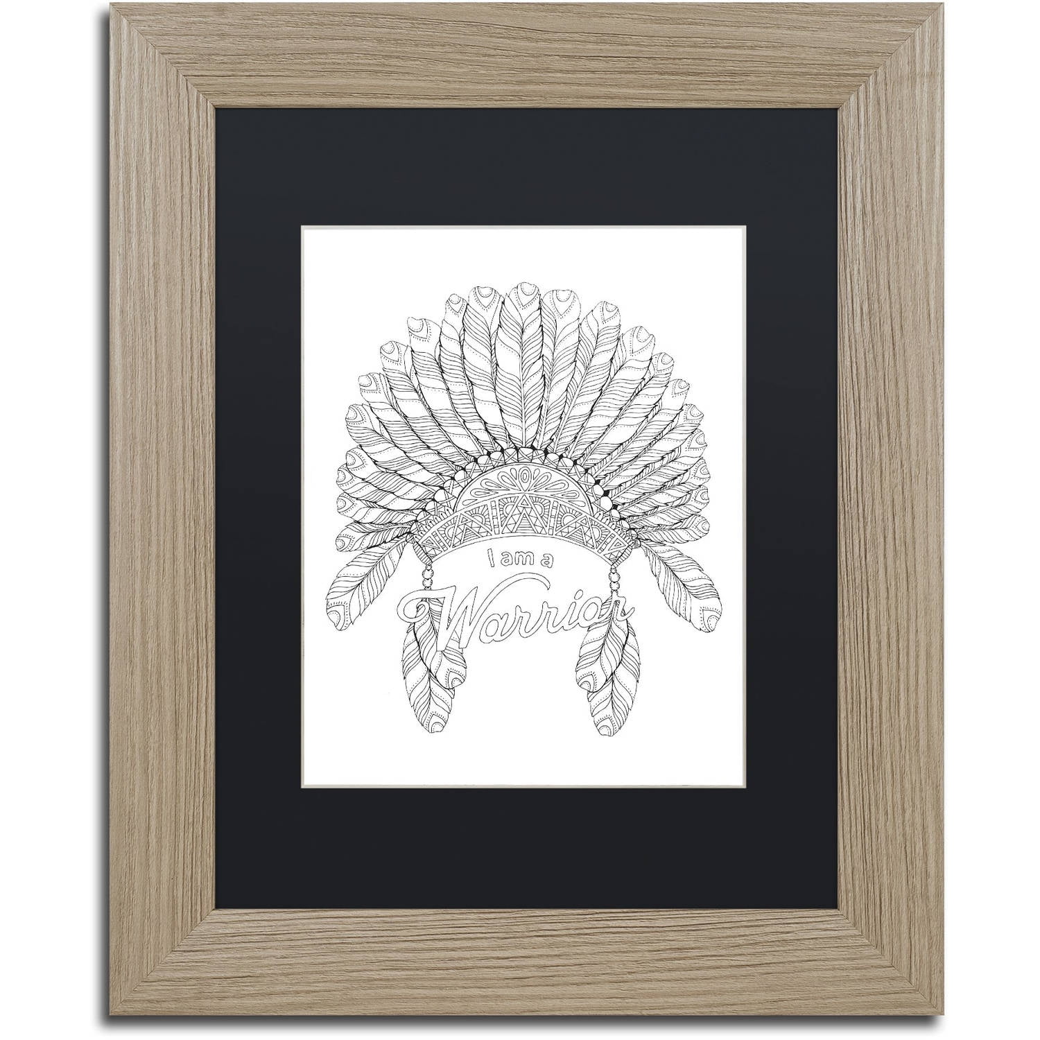 Trademark Fine Art "Inspirational Quotes 11" Canvas Art by Hello Angel, Black Matte, Birch Frame