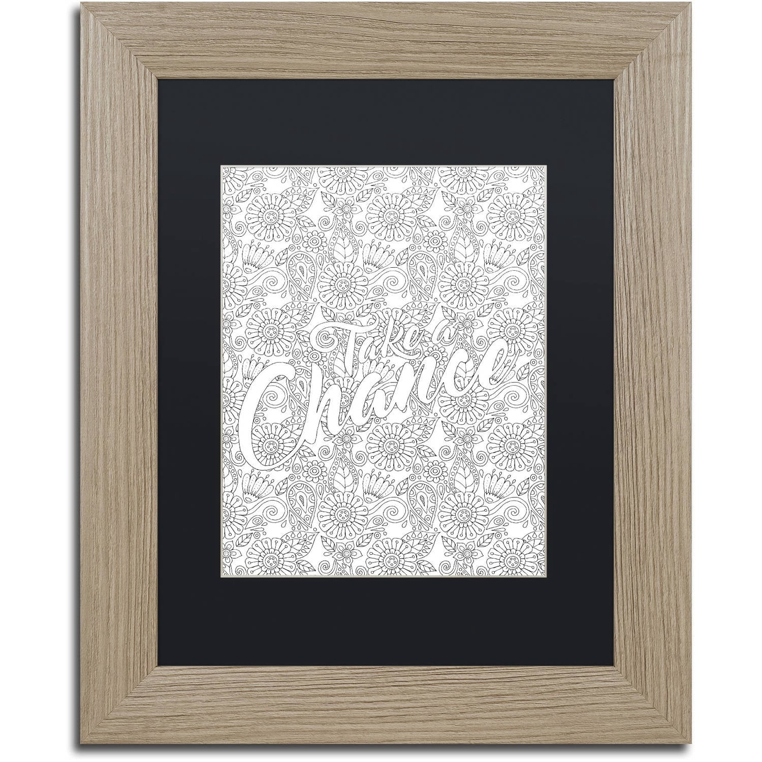 Trademark Fine Art "Inspirational Quotes 12" Canvas Art by Hello Angel, Black Matte, Birch Frame