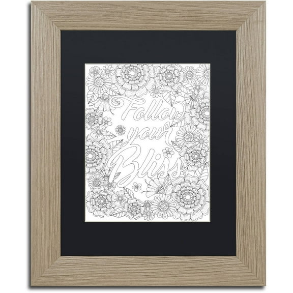 Trademark Fine Art "Inspirational Quotes 15" Canvas Art by Hello Angel, Black Matte, Birch Frame