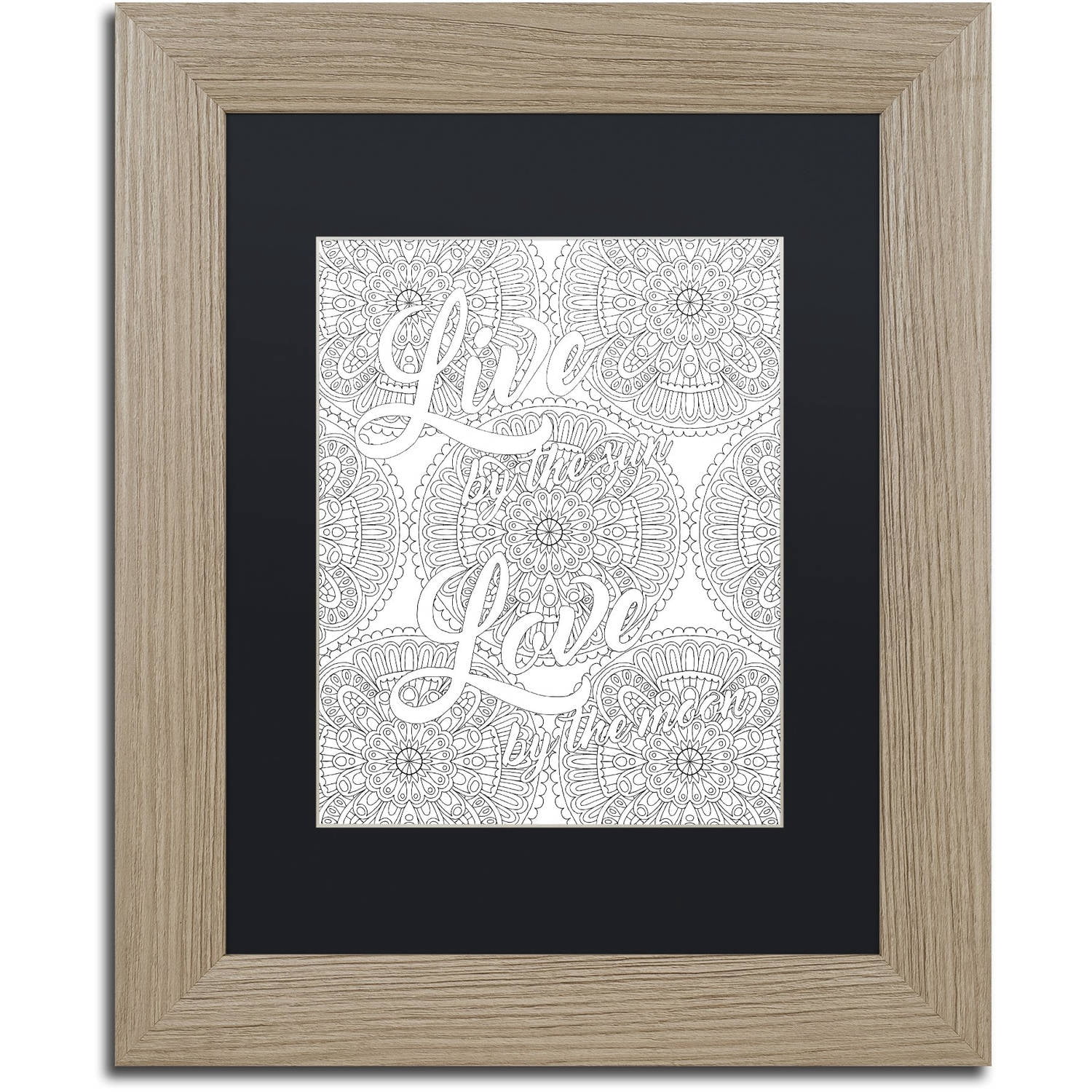 Trademark Fine Art "Inspirational Quotes 19" Canvas Art by Hello Angel, Black Matte, Birch Frame