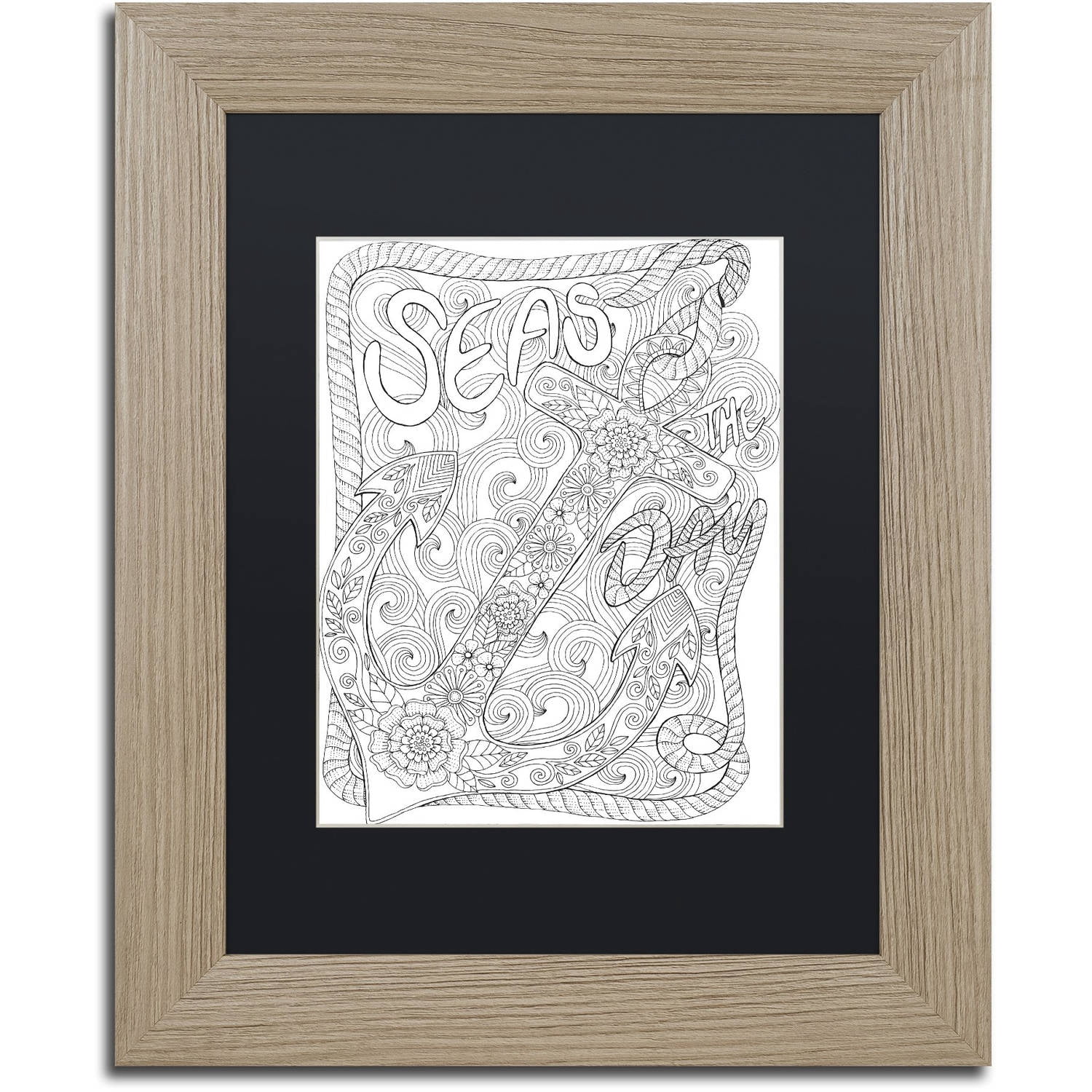 Trademark Fine Art "Inspirational Quotes 2" Canvas Art by Hello Angel, Black Matte, Birch Frame