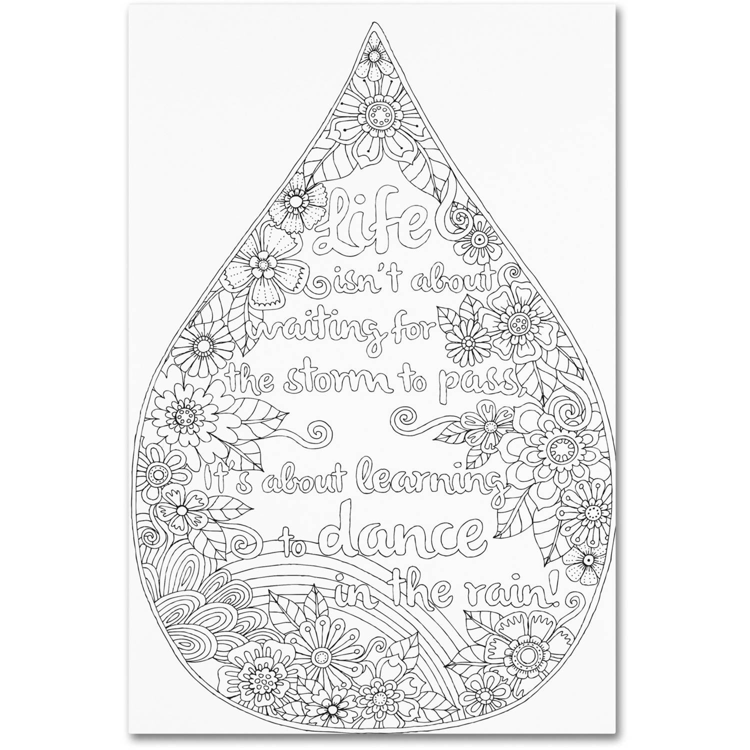 Inspirational Quotes Canvas Art with Floral Design, 12" x 12"