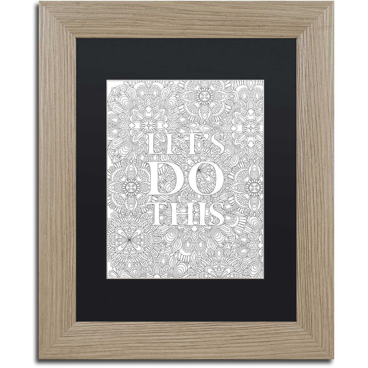 Trademark Fine Art "Inspirational Quotes 25" Canvas Art by Hello Angel, Black Matte, Birch Frame