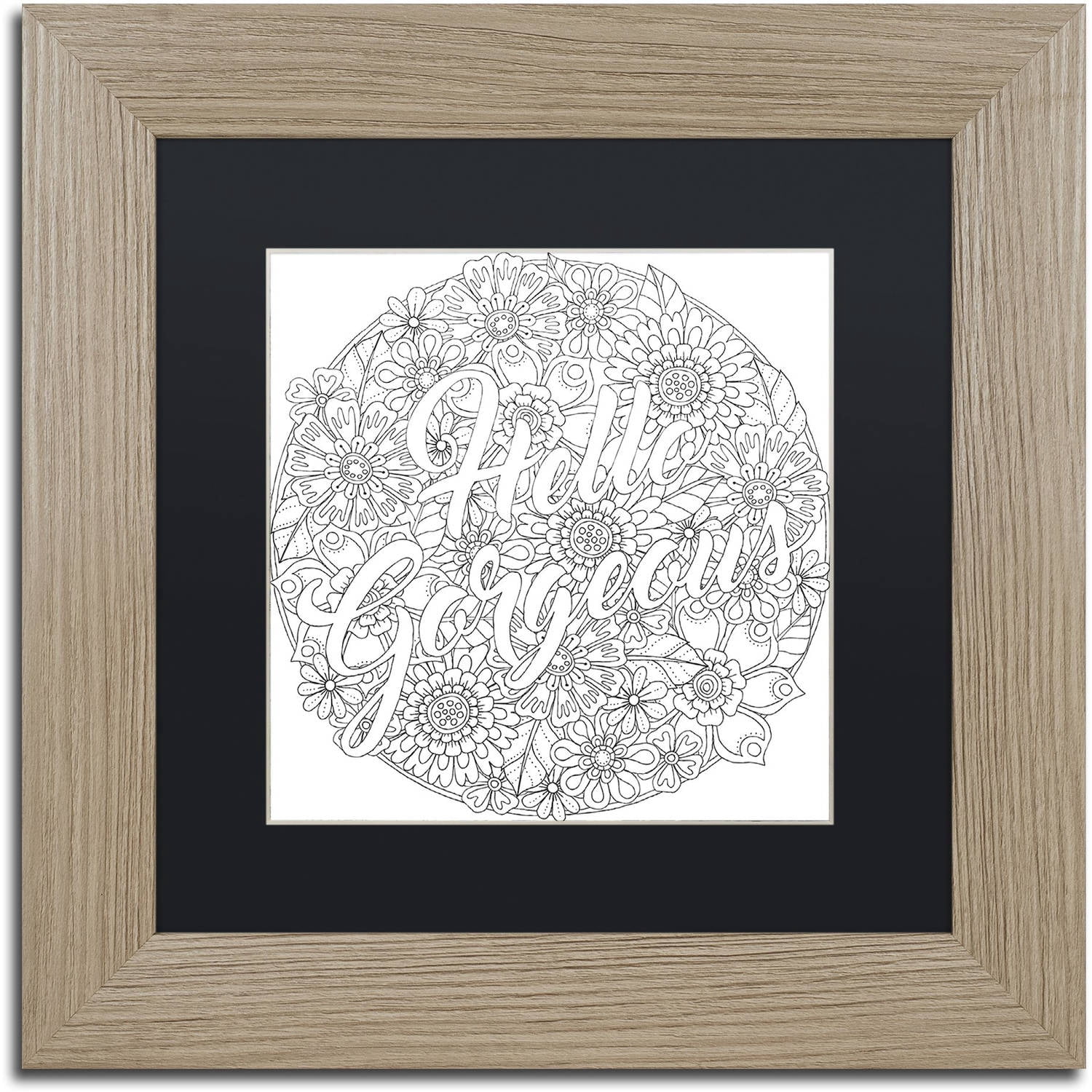 Trademark Fine Art "Inspirational Quotes 26" Canvas Art by Hello Angel, Black Matte, Birch Frame