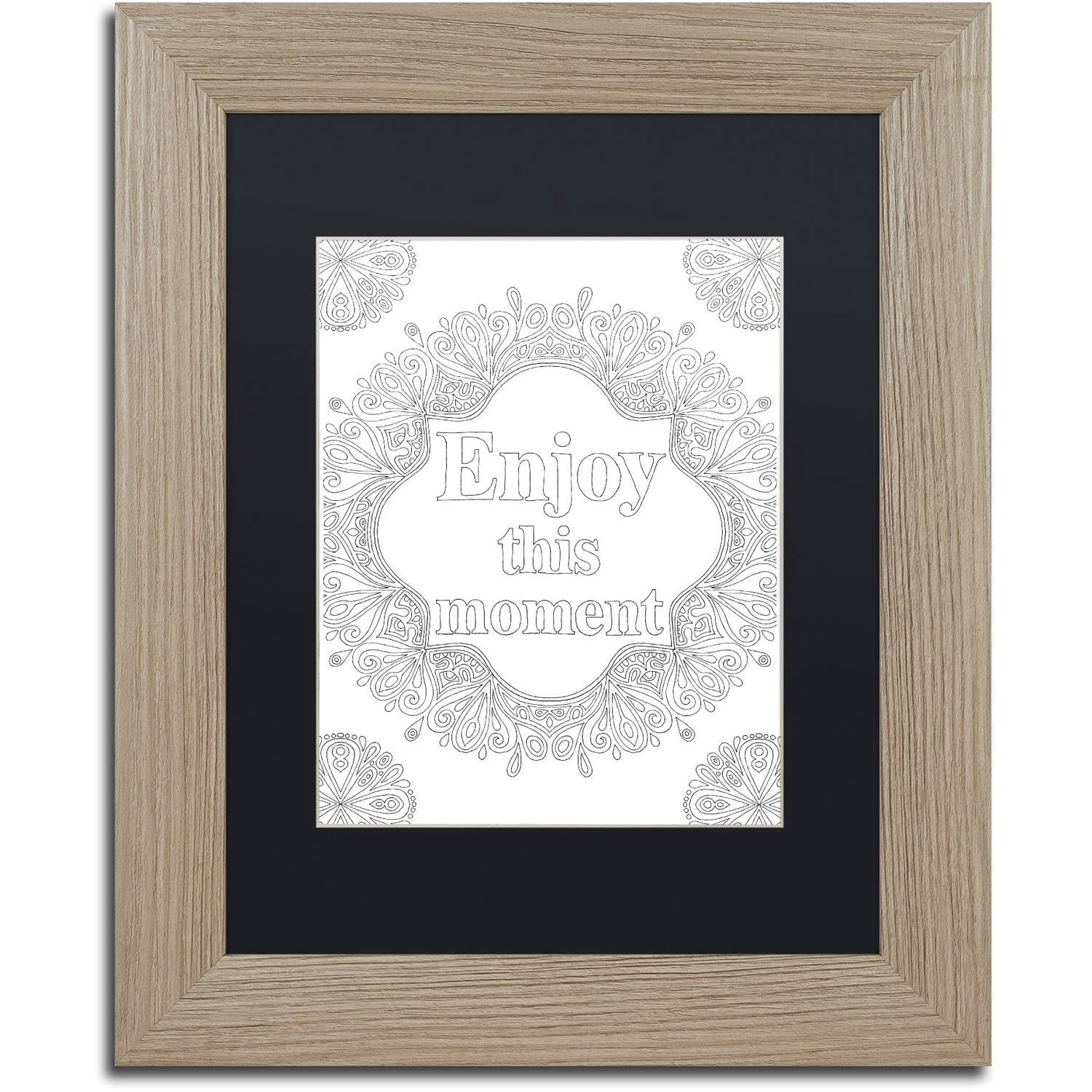 Trademark Fine Art "Inspirational Quotes 28" Canvas Art by Hello Angel, Black Matte, Birch Frame