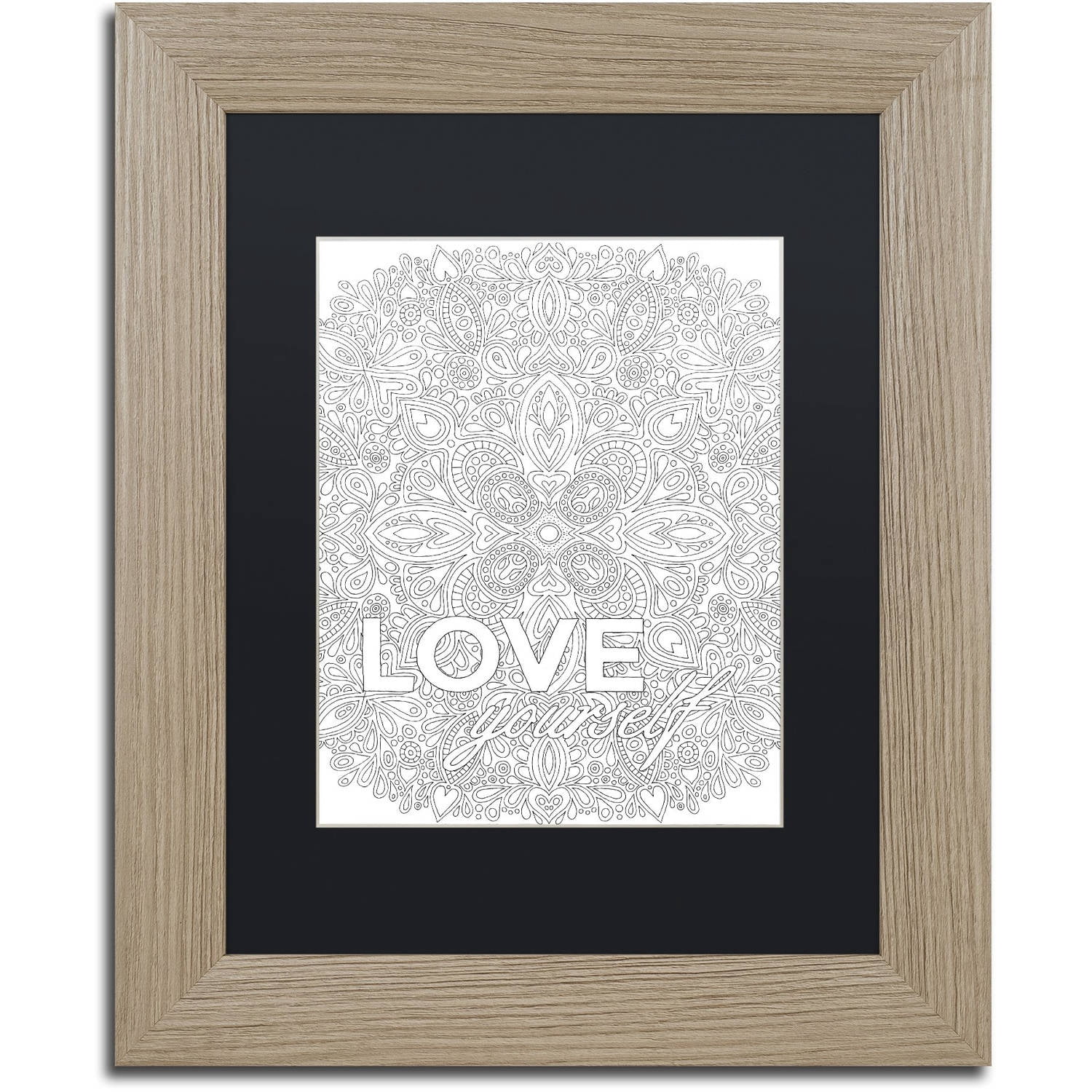 Trademark Fine Art "Inspirational Quotes 29" Canvas Art by Hello Angel, Black Matte, Birch Frame