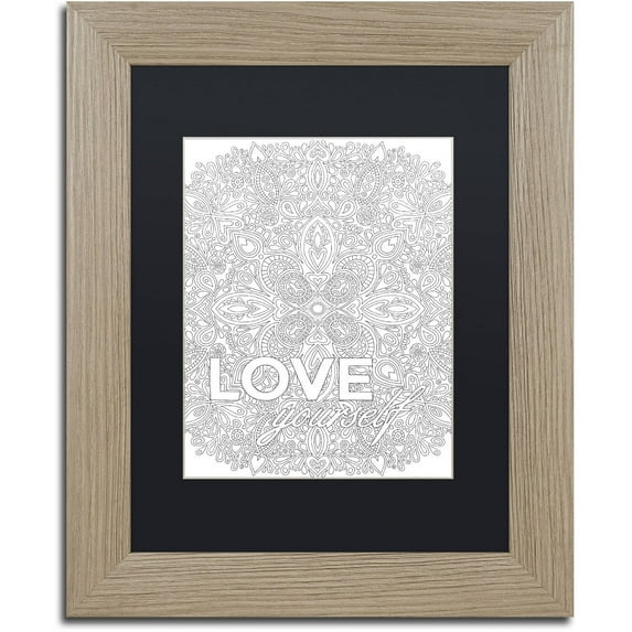 Trademark Fine Art "Inspirational Quotes 29" Canvas Art by Hello Angel, Black Matte, Birch Frame