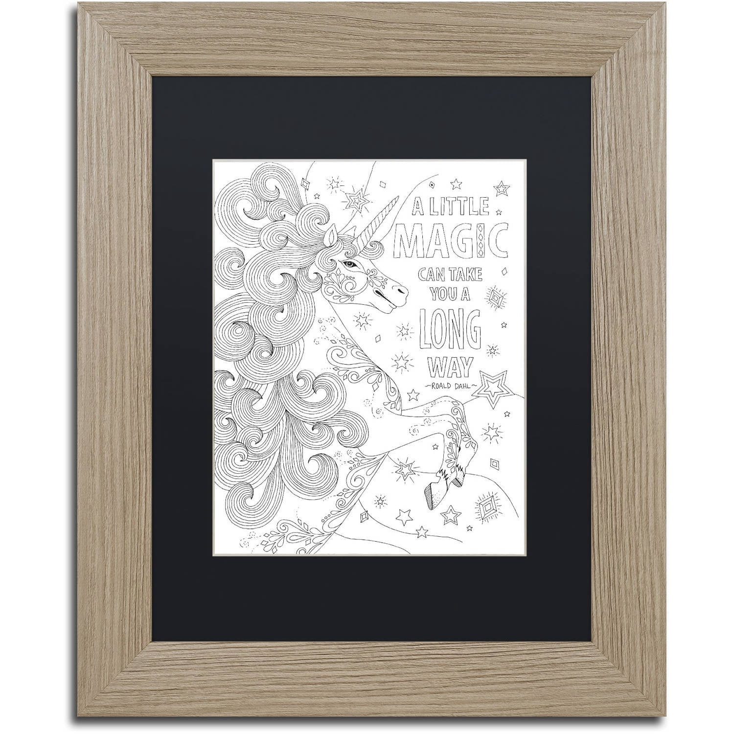 Trademark Fine Art "Inspirational Quotes 3" Canvas Art by Hello Angel, Black Matte, Birch Frame