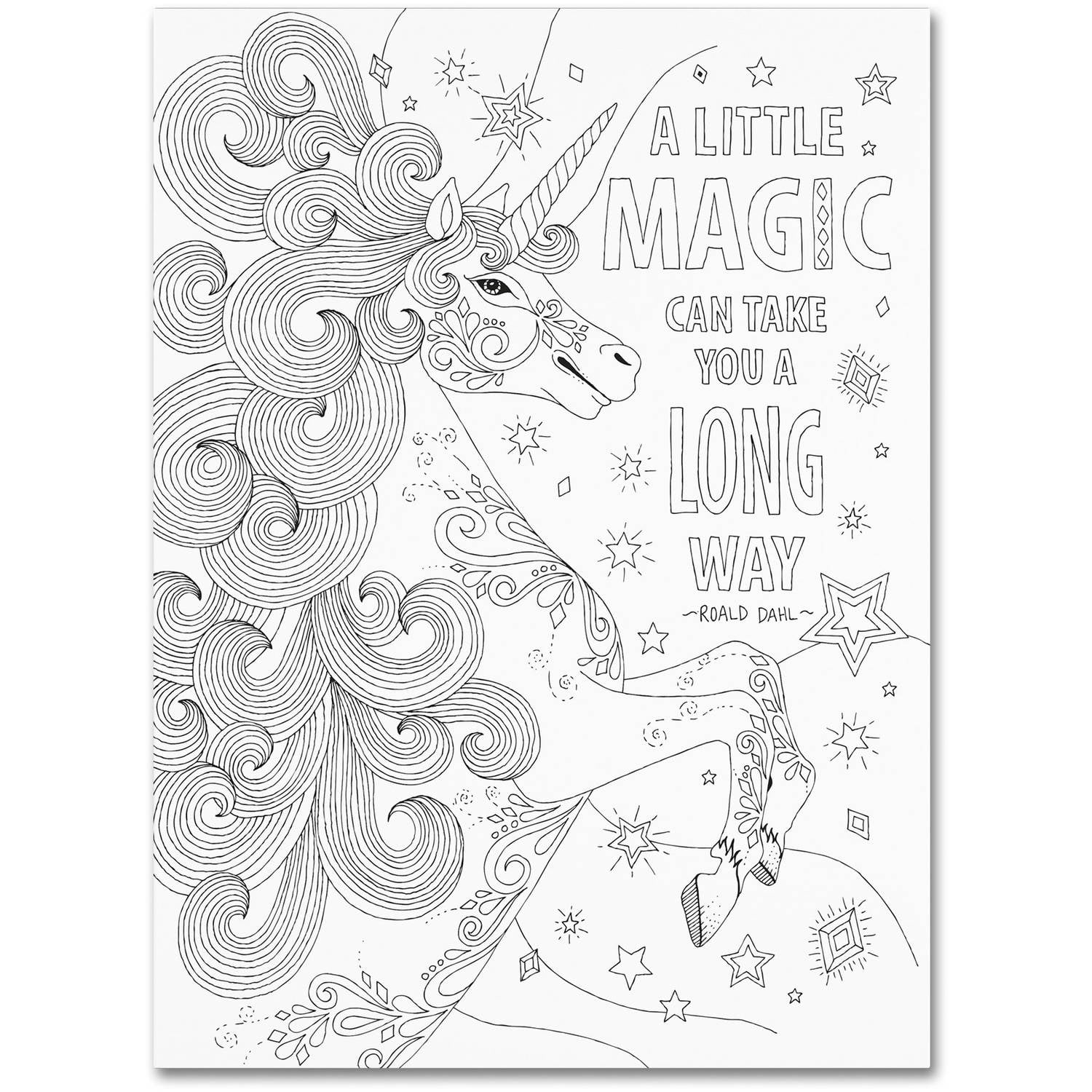 Inspirational Unicorn Quote Canvas Art by Hello Angel