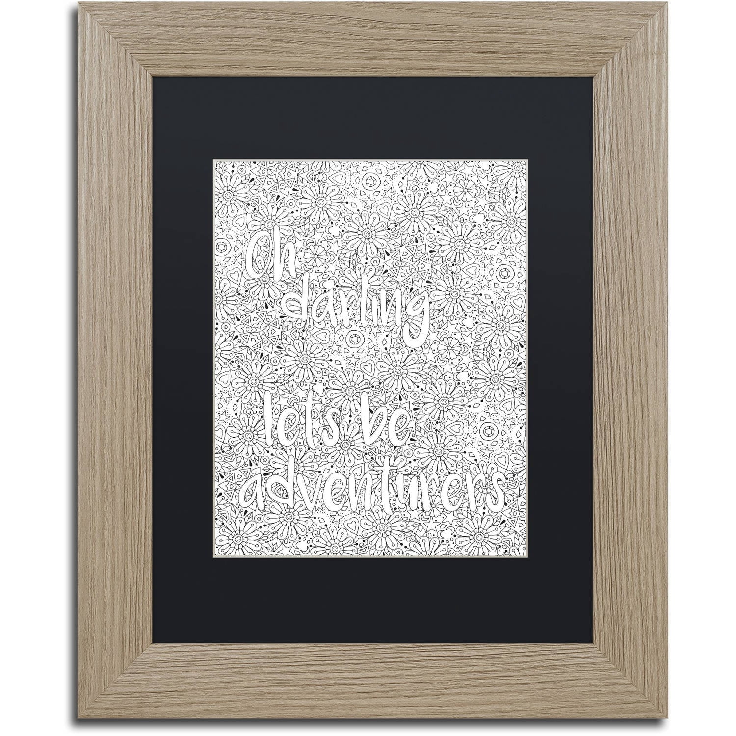 Trademark Fine Art "Inspirational Quotes 30" Canvas Art by Hello Angel, Black Matte, Birch Frame
