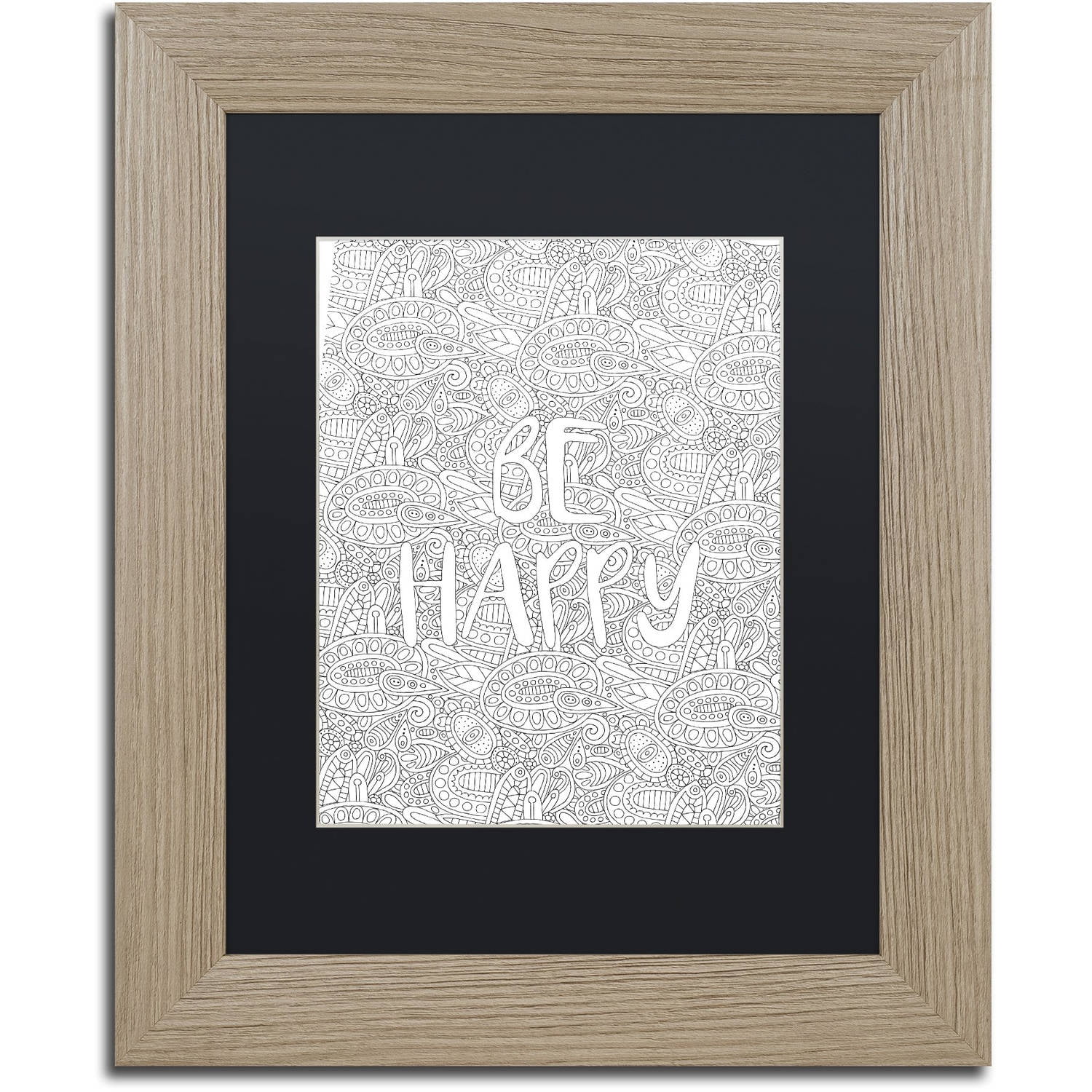 Trademark Fine Art "Inspirational Quotes 31" Canvas Art by Hello Angel, Black Matte, Birch Frame