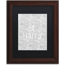 Trademark Fine Art "Inspirational Quotes 31" Canvas Art by Hello Angel, Black Matte, Wood Frame