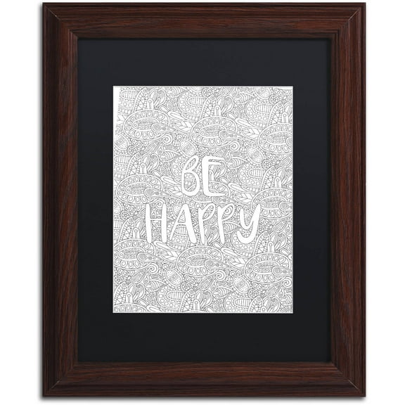 Trademark Fine Art "Inspirational Quotes 31" Canvas Art by Hello Angel, Black Matte, Wood Frame