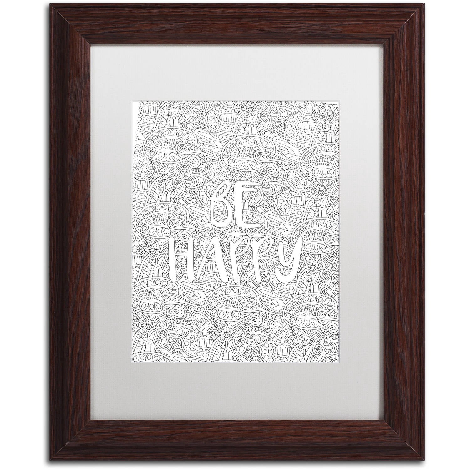 Trademark Fine Art "Inspirational Quotes 31" Canvas Art by Hello Angel, White Matte, Wood Frame