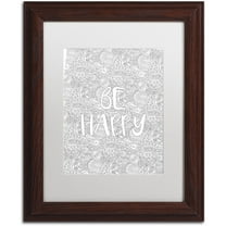 Trademark Fine Art "Inspirational Quotes 31" Canvas Art by Hello Angel, White Matte, Wood Frame