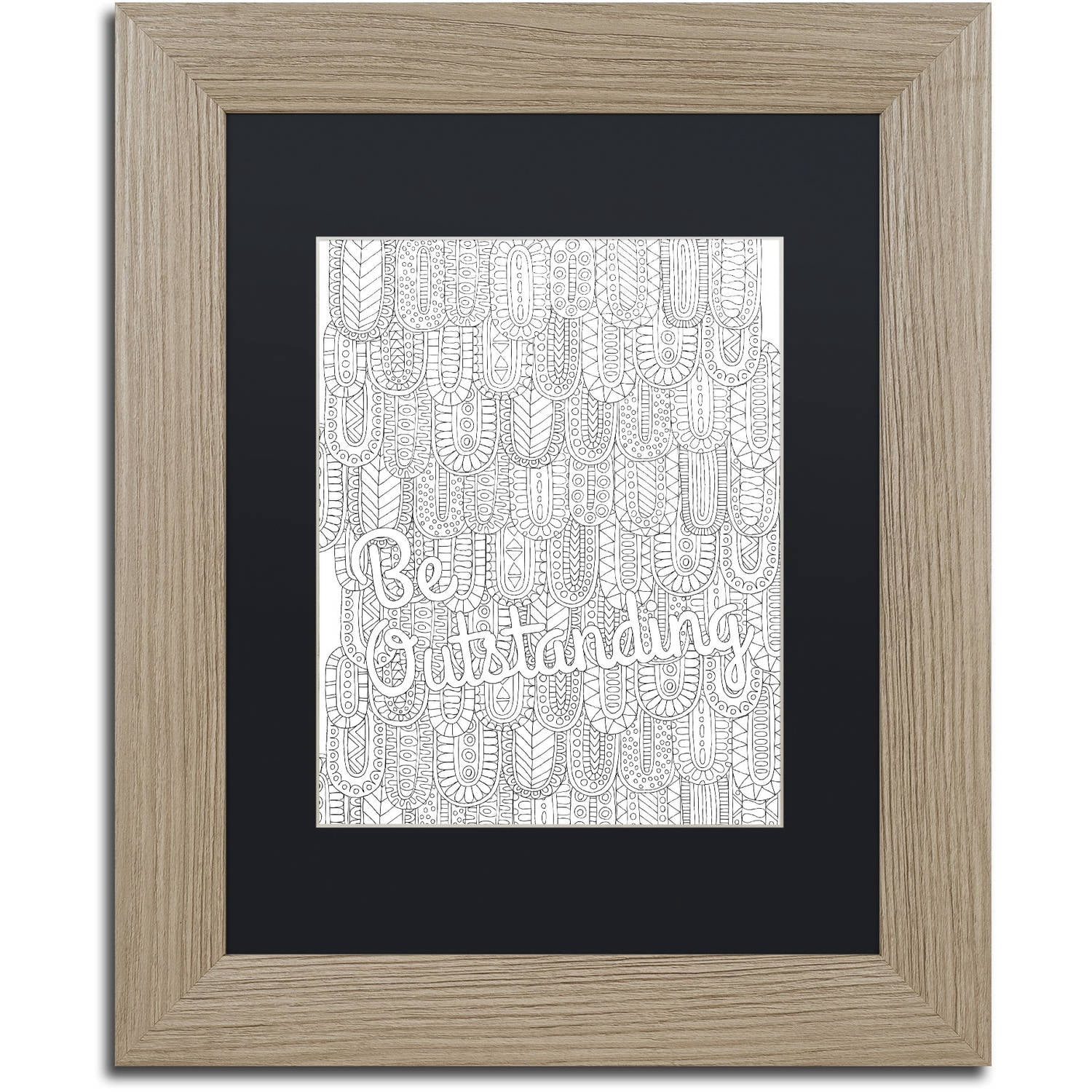 Trademark Fine Art "Inspirational Quotes 32" Canvas Art by Hello Angel, Black Matte, Birch Frame