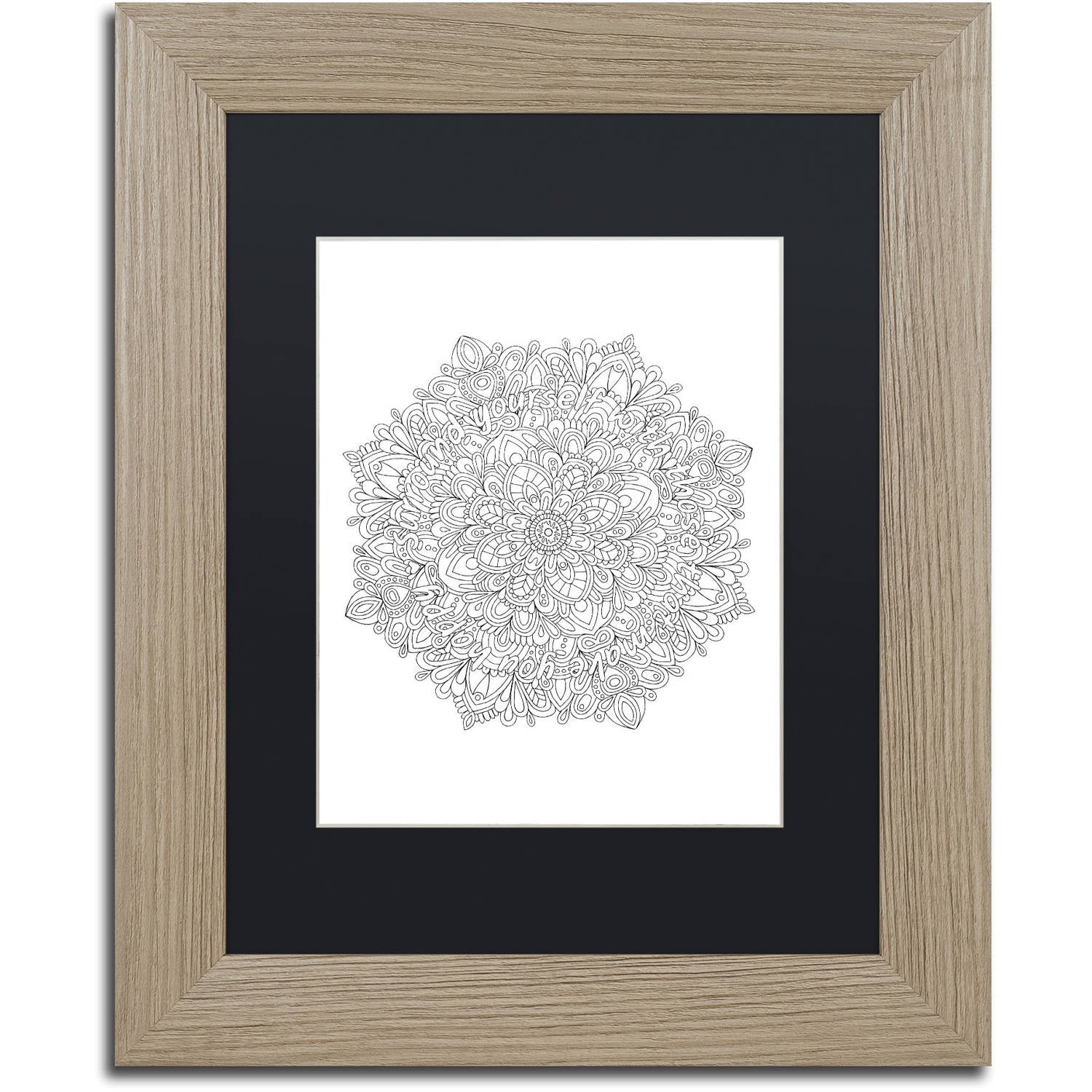 Trademark Fine Art "Inspirational Quotes 5" Canvas Art by Hello Angel, Black Matte, Birch Frame
