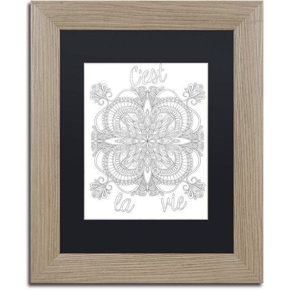 Trademark Fine Art "Inspirational Quotes 9" Canvas Art by Hello Angel, Black Matte, Birch Frame