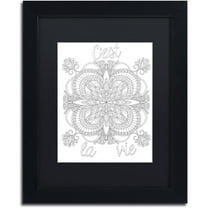 Trademark Fine Art "Inspirational Quotes 9" Canvas Art by Hello Angel, Black Matte, Black Frame