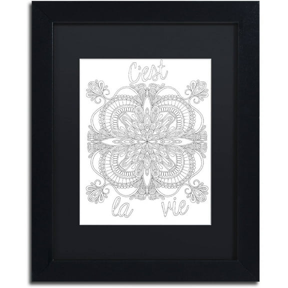 Trademark Fine Art "Inspirational Quotes 9" Canvas Art by Hello Angel, Black Matte, Black Frame