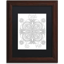 Trademark Fine Art "Inspirational Quotes 9" Canvas Art by Hello Angel, Black Matte, Wood Frame