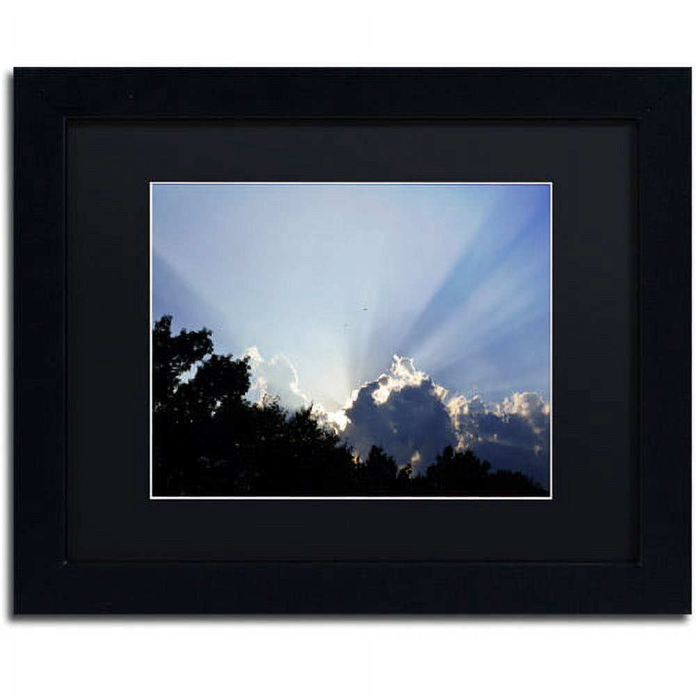 Trademark Fine Art "Inspirational Sky" Canvas Art by Kurt Shaffer Black Matte, Black Frame